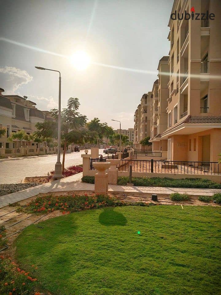 For sale studio 69m Double view With private garden 106m in Sarai in installments 3