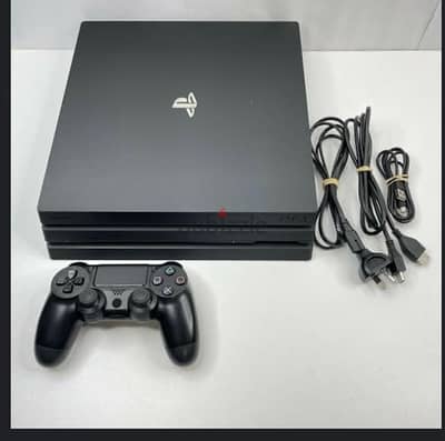 ps4 pro 1tb with box and 1 controller and 2  games