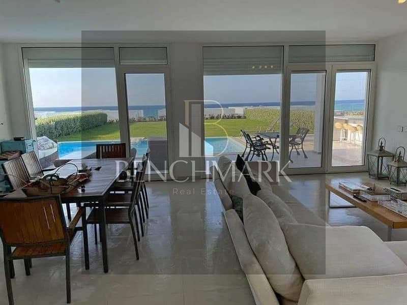 Chalet 140 m for sale delivery now in La Vista 6 Village Ain Sokhna full sea view, cash or installments, wall within wall with porto, next to Topaz 20