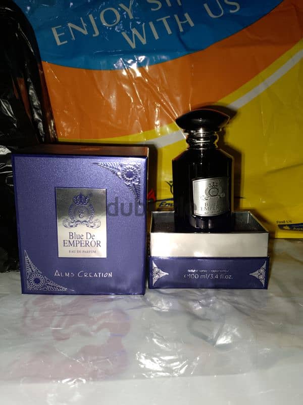 وارد الخارج تم فتح العلبة للتصوير  فقط  عطر الاناقه عطر ماركة blue de 0