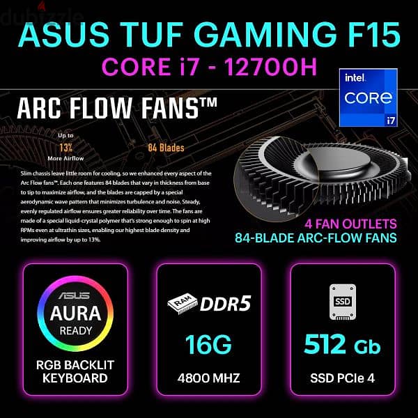 Asus Tuf F15 i7 12700H 0