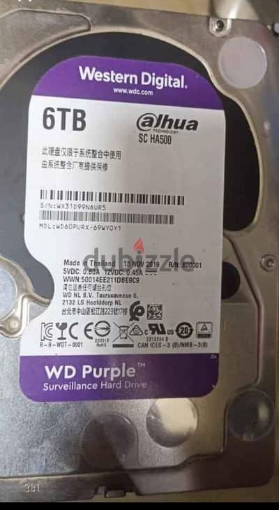 HDD WD Purple 6 tera