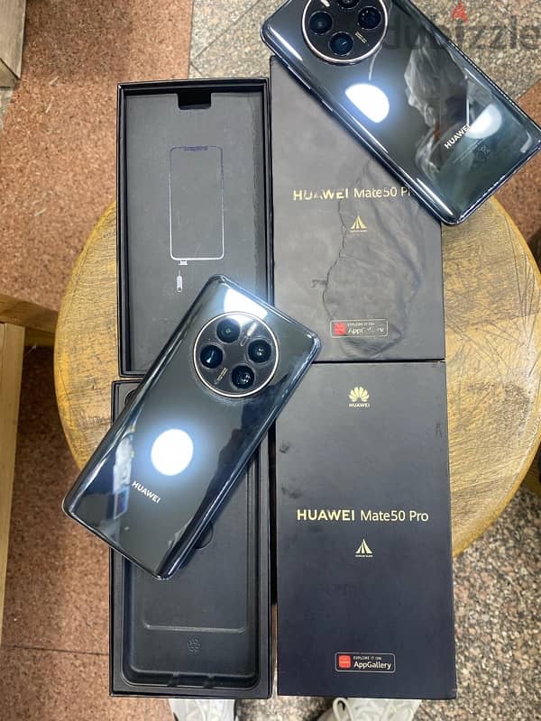 Huawei Mate 50 Pro dual sim 256G Silver Black جديد 1