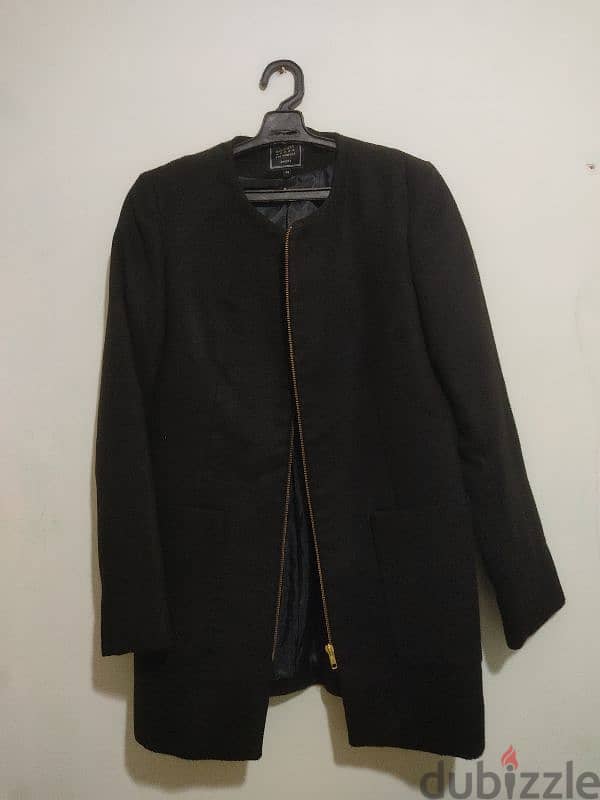 Black Coat with zipper - Rojada 0