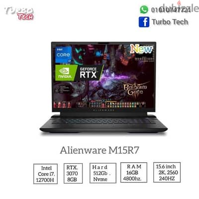 dell Alienware M15 R7 /i7 12th /rtx 3070ti /16ram