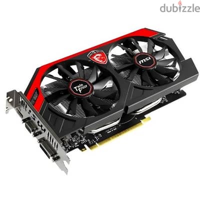 كارت شاشة Nvidia GeForce GTX 750 TI 2 GB نسخة MSI TF بمروحتين للبيع. .