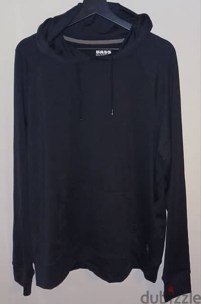 Outdoor Bass Hoodie for Men Size L-XL Polyester NEW