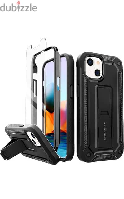 URBANITE iPhone 13 Pro Max 6.7 Case with Kickstand (Black)