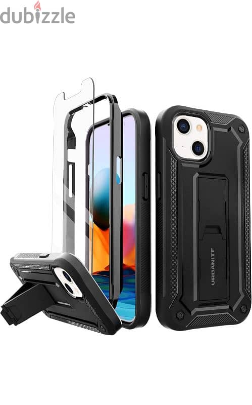 URBANITE iPhone 13 Pro Max 6.7 Case with Kickstand (Black) 0