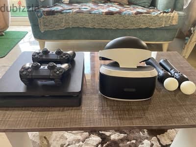 بلايستيشن و vr 1 بمشتملاتهم للبيع حاله ممتازة