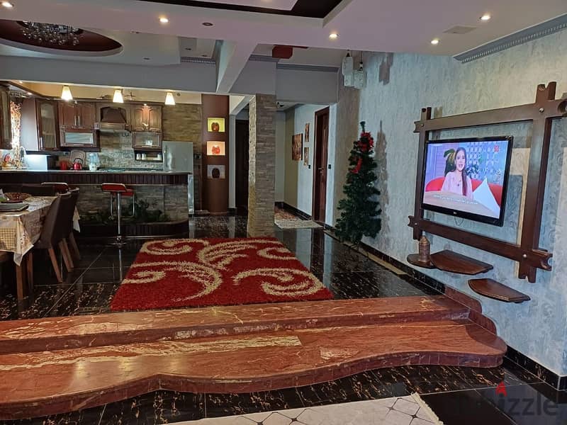 Furnished apartment for rent in Narges 1, villas in Fifth Settlement In front of the Dusit Hotel in the Southern 90th, overlooking the largest park 2