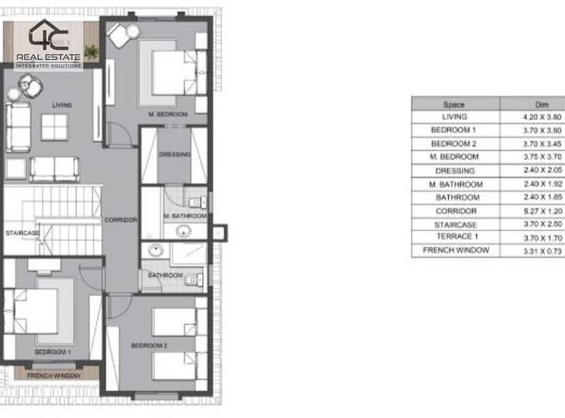 Standalone villa 275 m ready to move classic 5 bedrooms bahry view landscape in Mountain View Compound 3