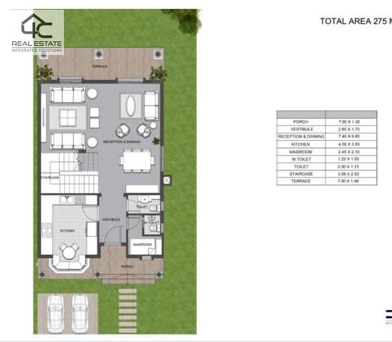 Standalone villa 275 m ready to move classic 5 bedrooms bahry view landscape in Mountain View Compound 4