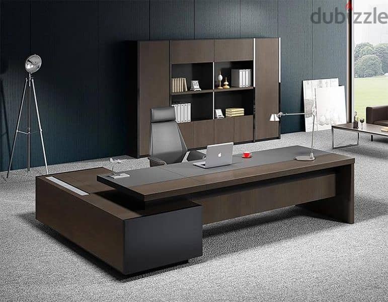 مكتب اداري خشب اسباني +سايد جانبي ووحده ادراج  desk office furniture 8