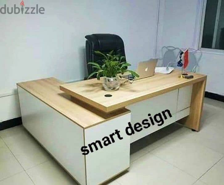 مكتب اداري خشب اسباني +سايد جانبي ووحده ادراج  desk office furniture 13