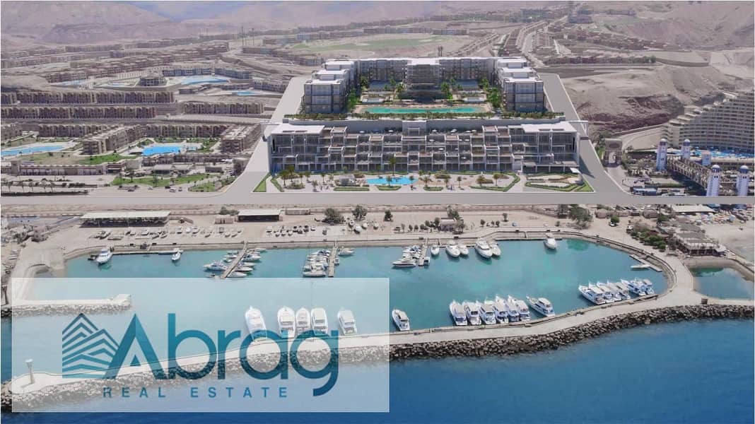 Chalet Sea & Marina View For sale in Marina Hills Resort - Next to Porto El Sokhna 9