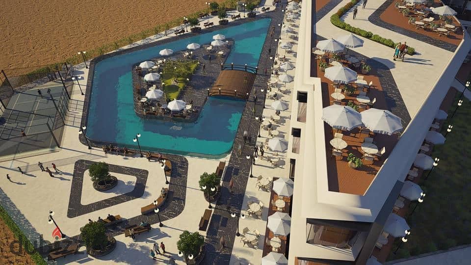 A restaurant or café with the most luxurious roof space directly on the sea, with the best location in Ain Sokhna, with a 10% down payment, installmen 1