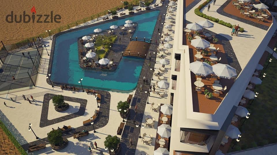 A restaurant or café with the most luxurious roof space directly on the sea, with the best location in Ain Sokhna, with a 10% down payment, installmen 10