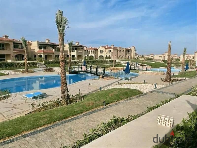 Twin-villa with an area of ​​400m fully finished + 200m garden for sale in La Vista 6 in Ain Sokhna, directly on the sea 1