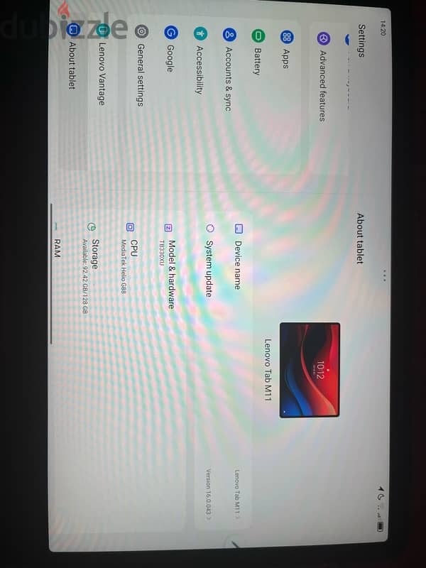 tablet Lenovo M11 1