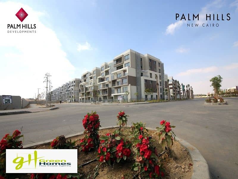 Wide Lagoon view Apartment For Sale with an area of 128 m + 53 m garden square meters at PALM HILLS NEW CAIRO 8