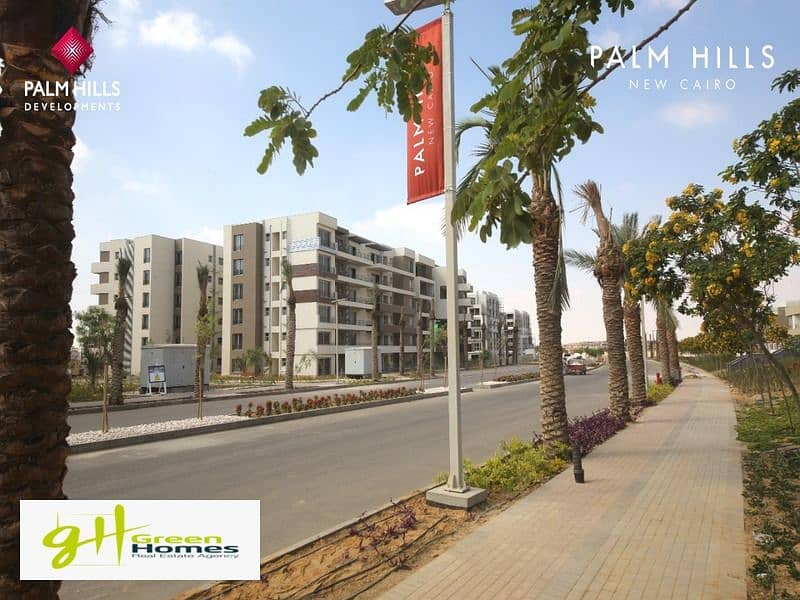 Wide Lagoon view Apartment For Sale with an area of 128 m + 53 m garden square meters at PALM HILLS NEW CAIRO 12