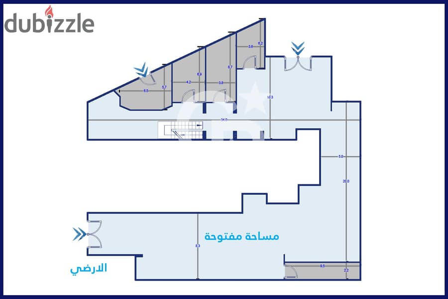 Commercial shop for rent 660 m and water heater branching off from Ahmed Zewail Square 2