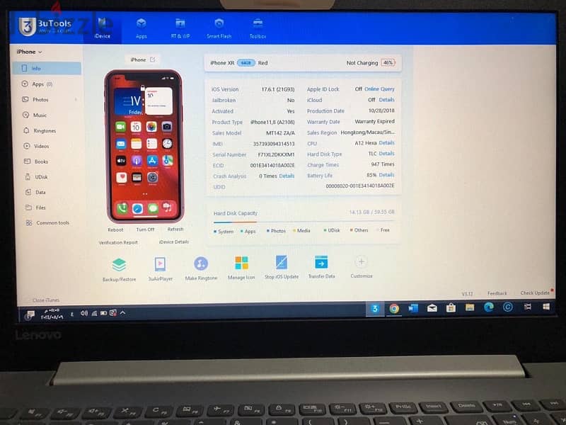 Iphone XR ( 2 SIM card - 64 GB - Battery 85 % ) 7