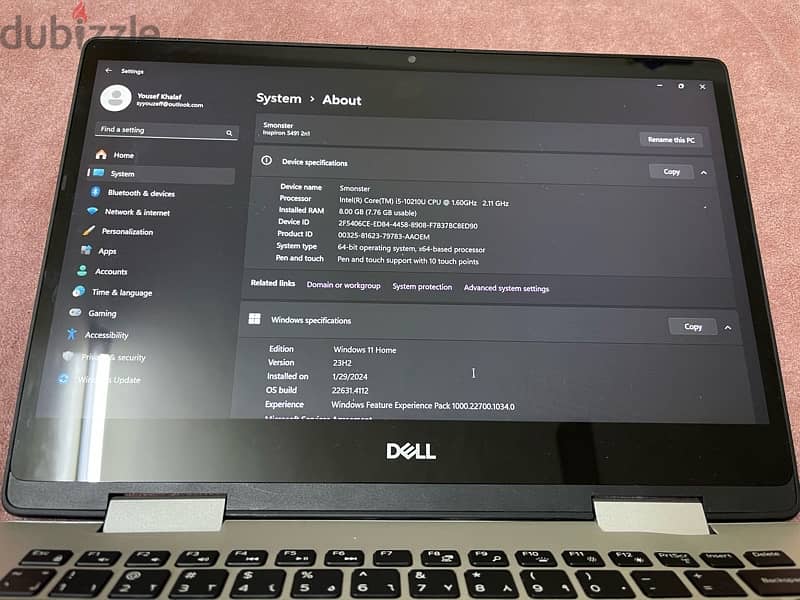 لاب توب تاتش ومتحول dell inspiron 5491 2n1 3