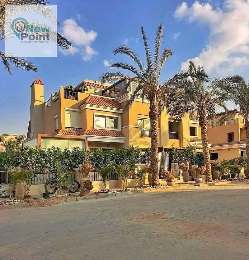 A special villa for sale at a very special price, Sur by Sur, in Madinaty In installments up to 8 years Sarai Compound 8