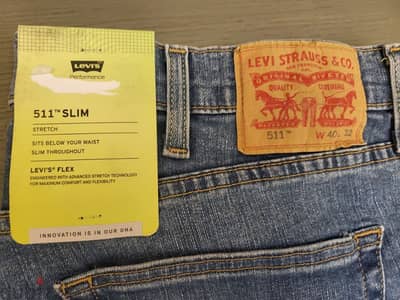 بنطلون ليفايس ٥١١ جديد مقاس٤٠ New Original Levi's Jeans 511 Size40 L32