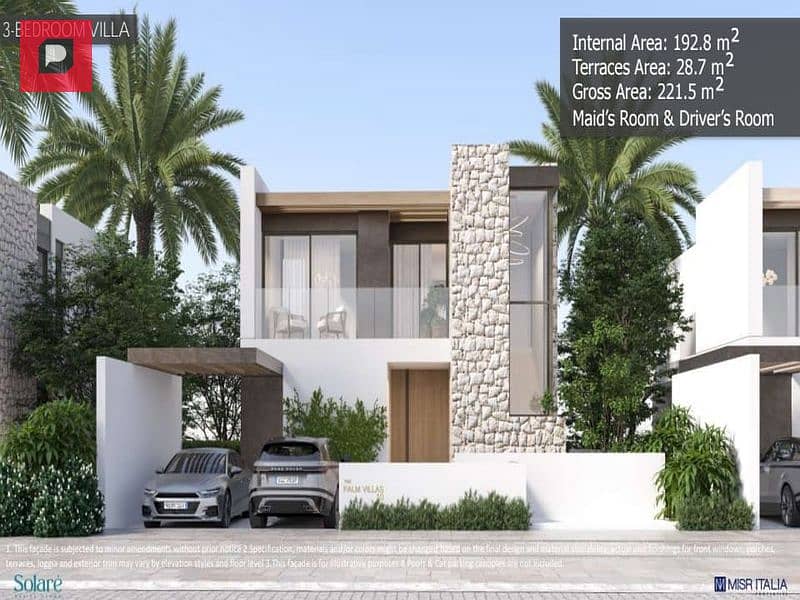 First row chalet for sale in Solare North Coast, distinguished location, minutes from El Fouka exit, next to Swan Lake Hassan Allam and Mountain View 14