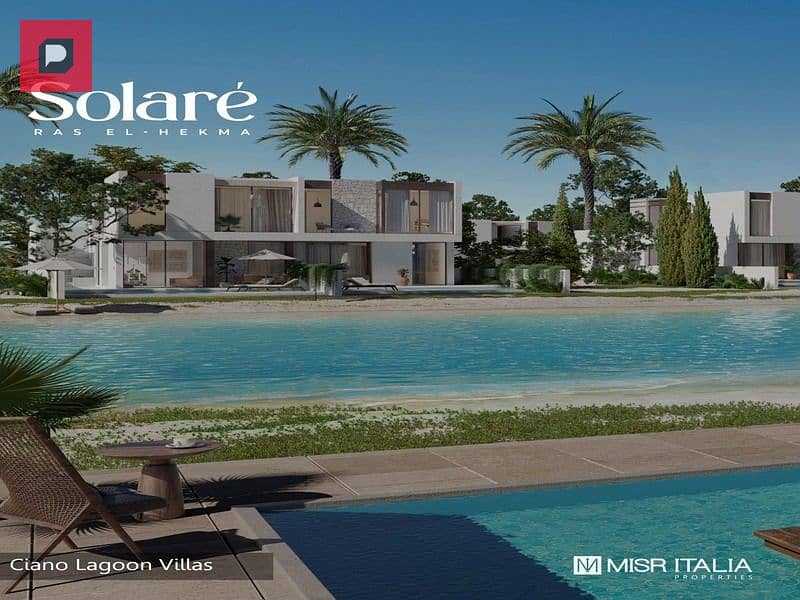 First row chalet for sale in Solare North Coast, distinguished location, minutes from El Fouka exit, next to Swan Lake Hassan Allam and Mountain View 19