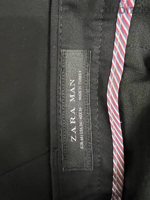 Zara man suit blazer (54) trousers (36) black 3