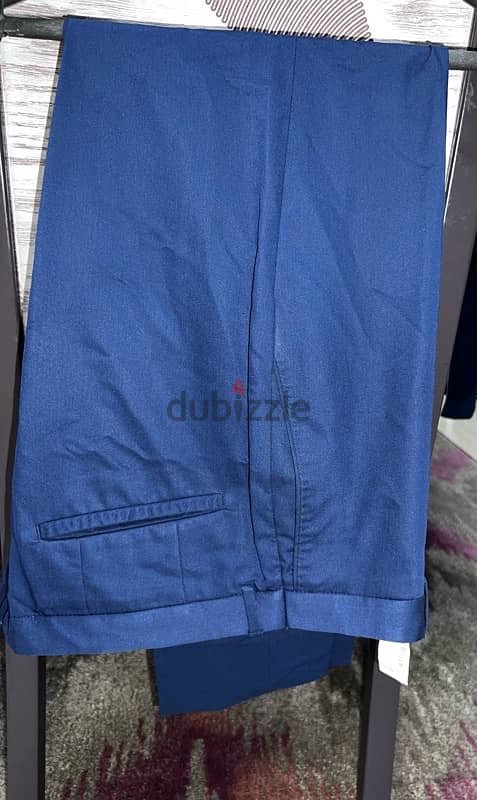 Zara man suit blazer (54) trousers (36) blue 1