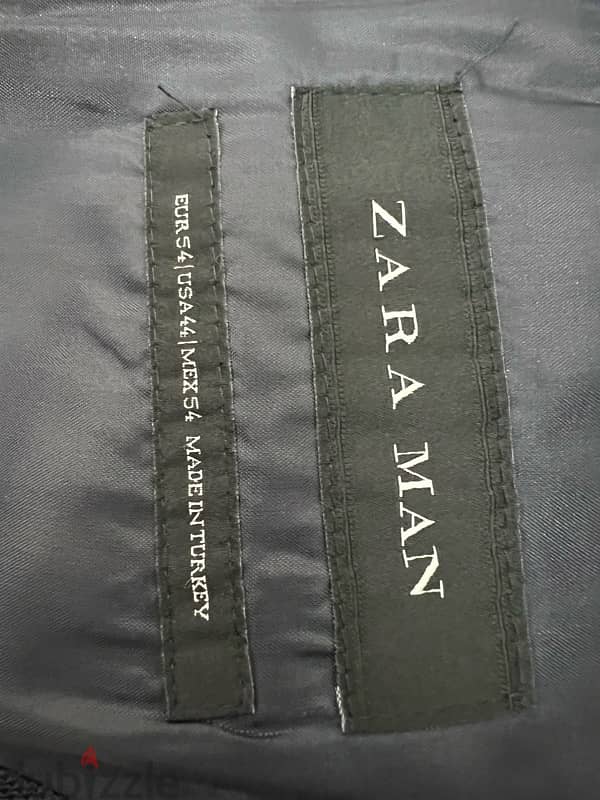 Zara man suit blazer (54) trousers (36) blue 2