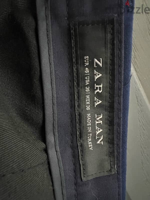 Zara man suit blazer (54) trousers (36) blue 3