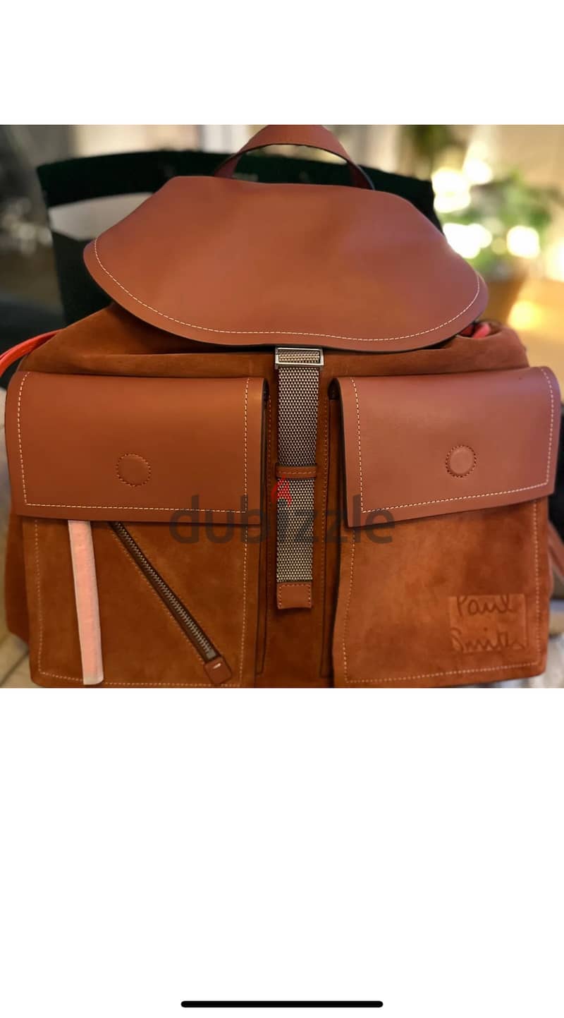 %100 Cows leather rucksack by Paul Smith 1