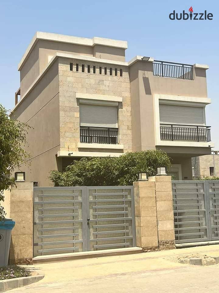 For sale, the last standalone villa, 158 m + 140 m garden, in Taj City, directly on the Suez Road, near Cairo Airport 7