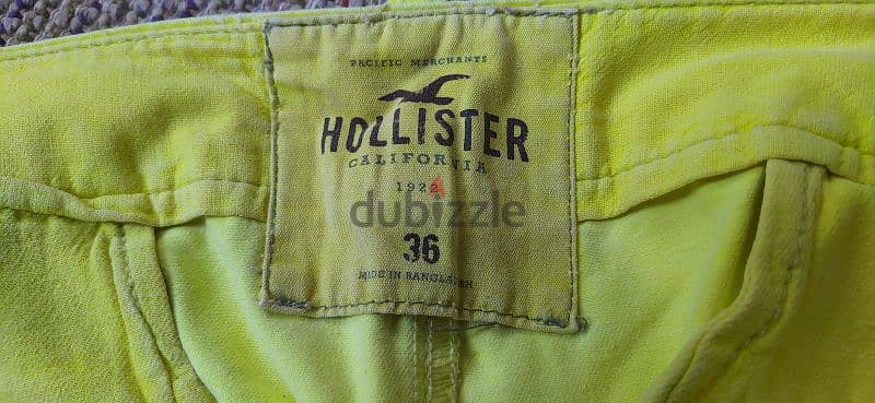 شورت chino اصفر من Hollister مقاس 36 2