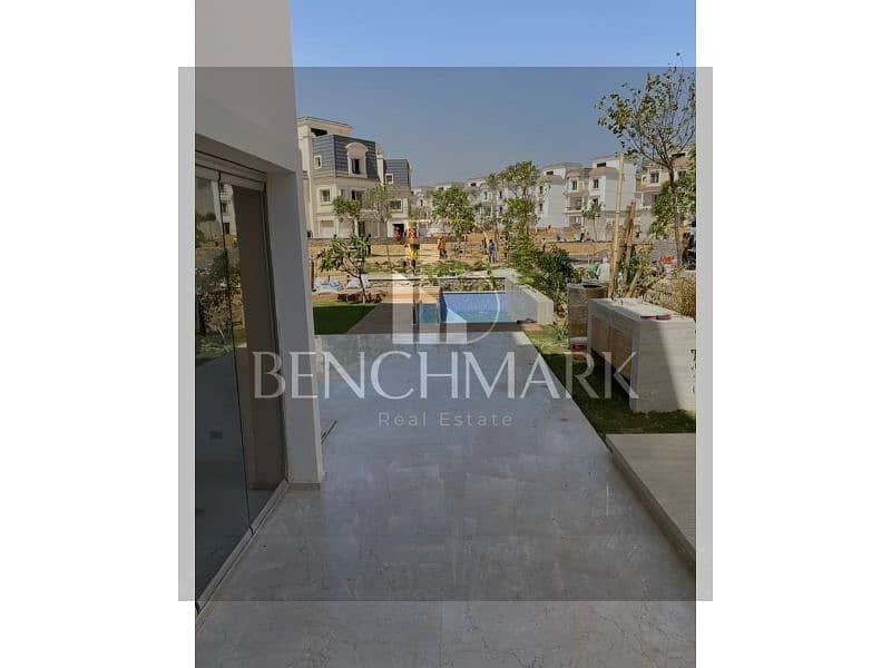 Villa with garden for sale, with a distinctive division and an open sea view, in Mountain View Compound in October, near Mall of Arabia 4