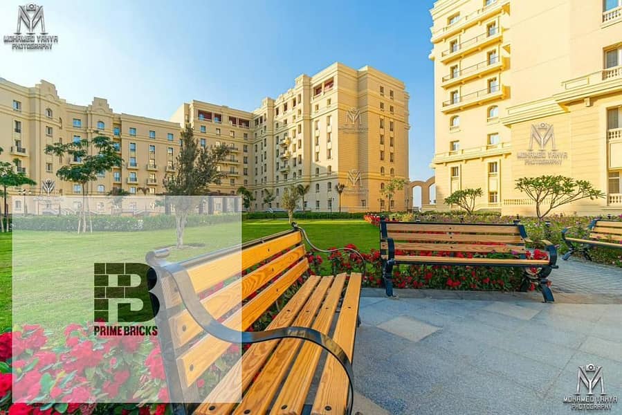 Own your fully finished apartment in New Garden City Compound, located in the R3 district of the New Administrative Capital, right next to Al-Fattah A 2