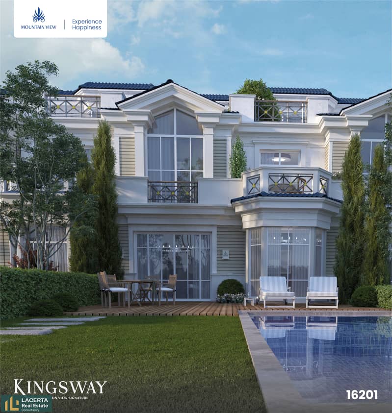 With installments over 9 years and for a limited period, you can own a 155-meter villa in Mountain View Kings Way 6 october 8