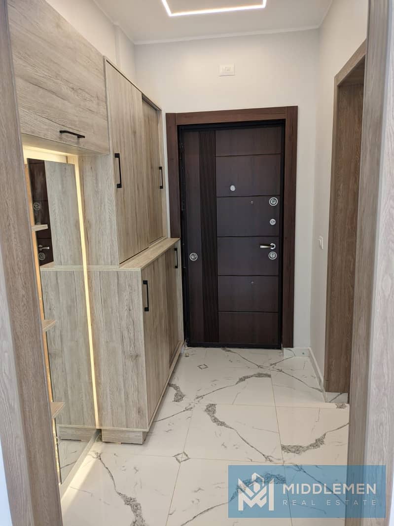 apartment 130m fully finished with kitchen cabinets , galleria moon valley 6