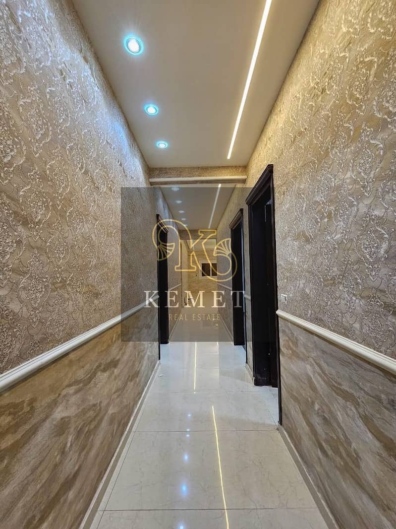 Apartment for sale, ready to move, area 185 square feet, fully finished, prime location in West Arabella and near West Golf in the Fifth Settlement. 3