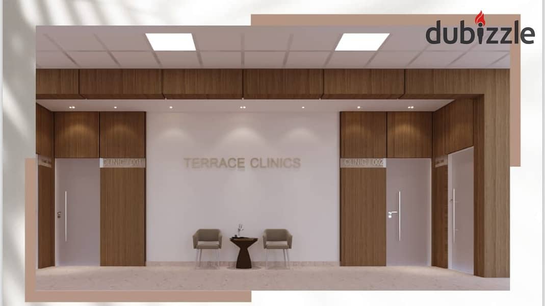 عياده 43م للبيع استثمار  Terrace clinics الشيخ زايد جوار 205 اركان بالم  قسط 6 سنين مقدم 10% 7