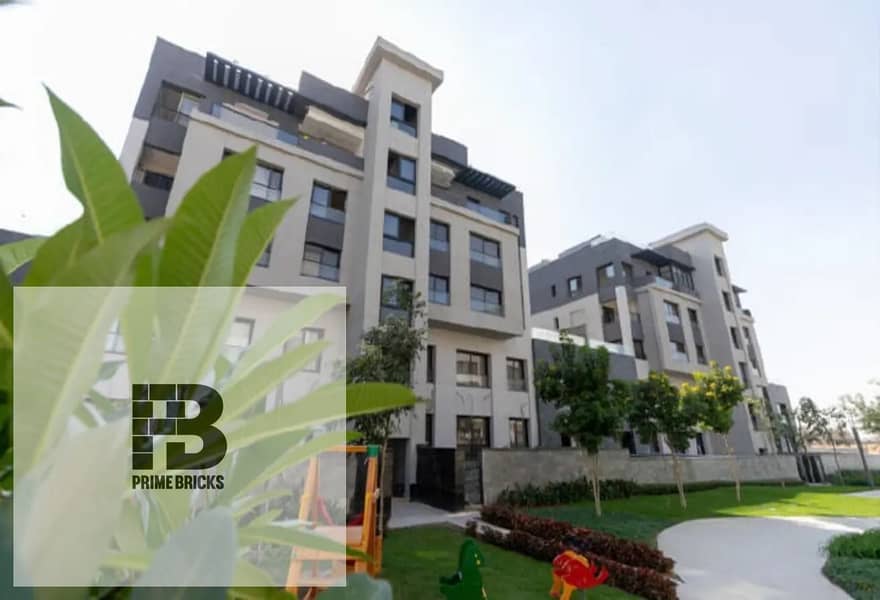 With a 5% down payment and installments over 10 years, 172 m apartment for sale in Trio Gardens Compound 6