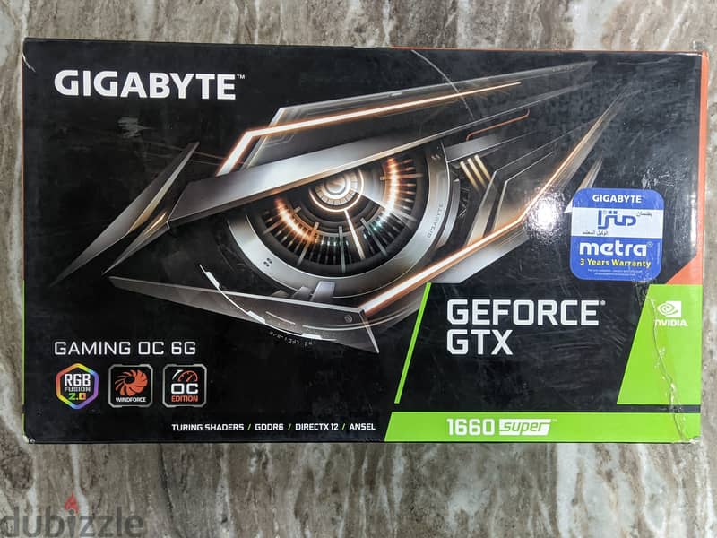 Gigabyte GTX 1660 SUPER GAMING OC 6GB GDDR6 (3 Fan) 1