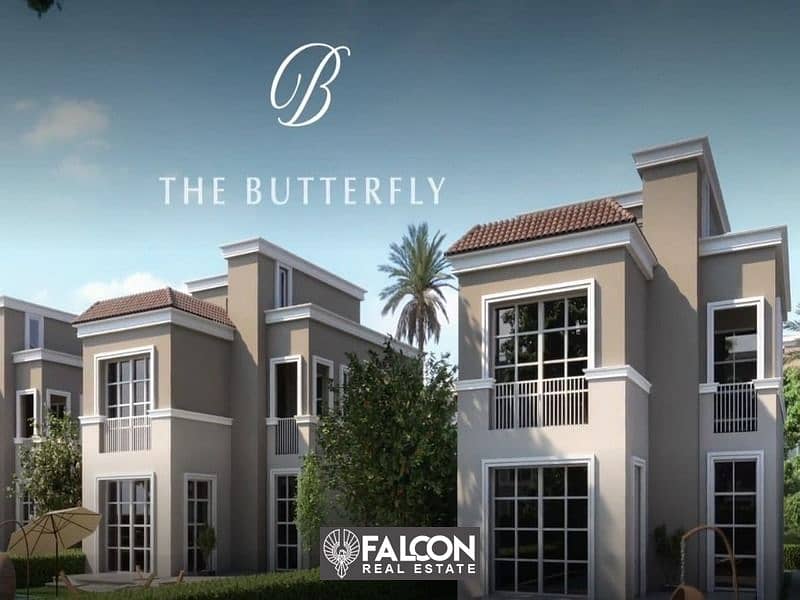 For sale, a Standalone villa with a fantastic location in The Butterfly Compound, Mostaqbal City, in installments 4