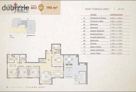 Penthouse 190m Resale Delivery 2025 At Compound Village West Sheikh Zayed City